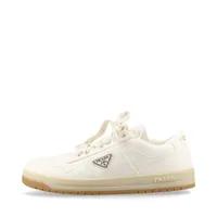 ★プラダ　レディーススニーカー　37★ Ivory Downtown Bold nylon and suede sneakers | PRADA