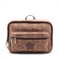 グッチ ダブルG ウールxレザー バックパック/リュック ベージュ 704946  