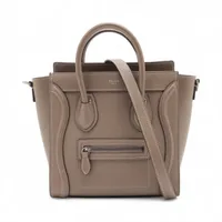 セリーヌ　ラゲージ CELINE セリーヌ マイクロ ラゲージ キャンバス レザー ハンド