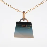 HERMES★キャバリエ★アミュレット バッファローホーン エルメス アミュレット ケリー ネックレス バッファローホーン