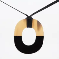 【未使用品】エルメス イスム バッファローホーンネックレス パープル/ホワイト HERMES エルメス ネックレス H EQUIPE エキップ バッファロー