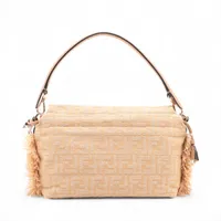 フェンディ マンマバケット ラフィアxリネン 2WAYショルダー