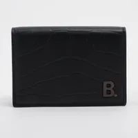 バレンシアガ Bロゴ 601350 クロコ型押し コンパクトウォレット