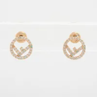フェンディ　FFピアス　GP　両耳 フェンディ エフイズフェンディ ピアス(両耳用) GP×ライン