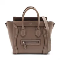 極美品✨セリーヌ　ラゲージ　マイクロショッパー　ハンドバッグ　マルチカラー CELINE ラゲージ マイクロショッパー ハンドバッグ グレージュ