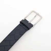 ボッテガヴェネタ イントレチャート ベルト 90 レザー ネイビー