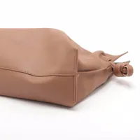 ロエベ フラメンコクラッチ レザー ショルダーバッグ ブラウン