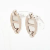 エルメス ミニマイヨン ピアス(両耳用) GP シルバー AH022901