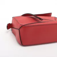 ロエベ パズル フォールド ポーチバッグ レザー レッド/ブラウン LOEWE パズル フォールド ショルダーバッグ | レッド | FARFETCH JP