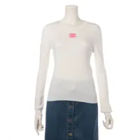 美品✨シャネル ココマーク リボン レーヨン ニットワンピース ホワイト 美品✨シャネル ココマーク リボン レーヨン ニットワンピース