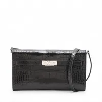エルメス ケリーウォレット トゥーゴー アリゲーター ブラック