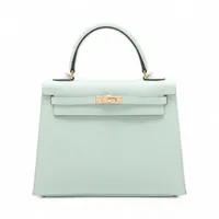 【新品未使用】HERMESカルヴィ ヴォーエプソン グリペール エルメス カルヴィ デュオ セレスト ヴォーエプソン シルバー