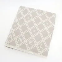 シャネル ココマーク ドット柄 水玉 プリーツ シルク 変形 ストール マフラー ドット（水玉） CHANEL(シャネル) 雑貨・小物(レディース