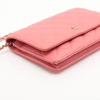 VINTAGE シャネル チェーンウォレット キャビア ピンク/S金具 CHANEL シャネル チェーンウォレット A84428 キャビアスキン