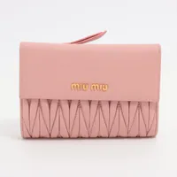ミュウミュウ マテラッセ 5ML225 レザー コンパクトウォレット