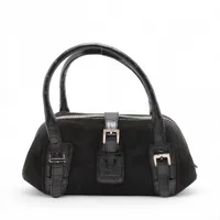 美品●ロエベ　ハンドバッグ　ロゴ型押し　シルバー金具　カーフレザー　黒　ポーチ付 ブランド別,LOEWE | Brand Boutique SiSSY.Japon｜シシィ