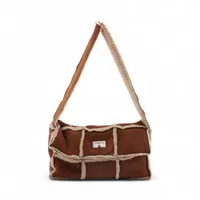 ◆美品◎CHANEL シャネル ムートン ショルダーバッグ チョコバー　スエード CHANEL 【5fd5150】シャネル ショルダーバッグ チョコバー