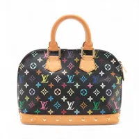 ルイヴィトン アルマ マルチカラー M92646 ハンドバッグ LV ロゴ ヴィトン マルチカラー アルマ M92646 ブラック A3738426｜中古