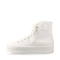 【美品】CELINEトンリオンフロゴ付　キャンバススニーカー　ホワイト セリーヌ CELINE CELINE スニーカー 363033338C ローカット