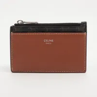 【CELINE】トリオンフ カードホルダー ロング お洒落★送料込 CELINE】トリオンフ フラップ付き ロングカードホルダー (CELINE