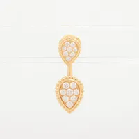 ブシュロン セルパンボエム 2モチーフ ダイヤ シングルピアス 750(YG