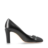 CHANEL★レザー メタルココマーク ライン チャンキー パンプス(35C) CHANEL シャネル ココマーク パンプス レザー 36 1/2サイズ