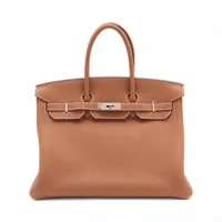 エルメス バーキン35 ルトゥルネ トゴ ゴールド シルバー金具 B