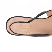 グッチ ホースビット レザー ストラップパンプス 37.5