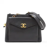 シャネル CHANEL サテン　ココマーク CCロゴ ブラック 黒 CHANEL