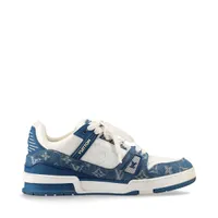 ヴィトン LVトレイナーライン 24年 デニム スニーカー 7 メンズ ブルー