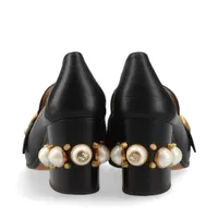 グッチ GGマーモント レザー パンプス 36 レディース ブラック