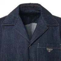 プラダ トライアングルロゴ 24年 コットン デニムシャツ XL メンズ