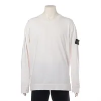 ストーンアイランド コットン ロングTシャツ XL メンズ ホワイト