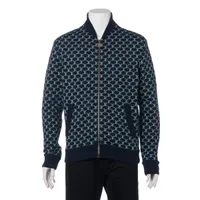 LOUIS VUITTON ルイヴィトン　ニットジャケット　コットン ヴィトン 24AW コットン ニットジャケット S メンズ ネイビー