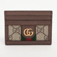 グッチ GGスプリーム 523159 PVC カードケース ベージュ