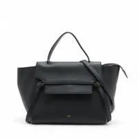セリーヌ ハンドバッグ 無地 レザー 内側レッド ［7/8まで］ セリーヌ CELINE ミニボストン 肩がけ トートバッグ レザー