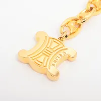 セリーヌ マカダム チェーンベルト GP ゴールド A3743729｜中古