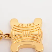 【極美品⭐︎希少】セリーヌ　マカダム　ゴールド　チェーンベルト　チャーム TRIOMPHE 【中古A】セリーヌ CELINE レディースベルト チェーン