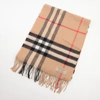 美品 Burberry London ノバチェック柄 マフラー ブラウン BURBERRY - バーバリーズ ラムウール ショートマフラー 長さ