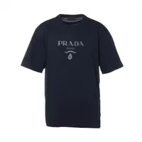 ［VINTAGE]PRADA コットン Tシャツ XXL Mens ネイビー★ABランク プラダ PRADA Tシャツ カットソー ブラック メンズ PRADA UJN896