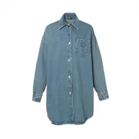 プラダ　レディース　デニムシャツ　オーバーサイズ　36 プラダ PRADA PRADA デニム シャツ GFC036 13Z6 オーバーサイズ