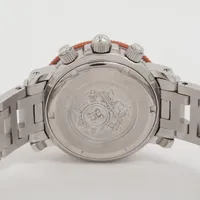 エルメス クリッパー クロノグラフ CL2.316 SS SS QZ オレンジ文字盤