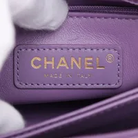 シャネル トップハンドル スマホバッグ パープル 希少カラー】CHANEL トップハンドル ミニ フラップ バッグ