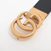GUCCI ダブルGロゴ ベルト ホワイト/ブラウン GG Marmont wide belt in black | GUCCI® US