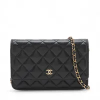 CHANEL チェーンウォレット 大人気 キャビアスキン マトラッセ ゴールド CHANEL チェーンウォレット 大人気 キャビアスキン マトラッセ