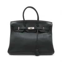 エルメス バーキン35 ルトゥルネ トゴ ブラック シルバー金具 □N:2010年