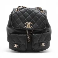 CHANEL★シャネル マトラッセ チェーンリュック  Aランク シャネル マトラッセ キャビアスキン チェーンリュック ブラック