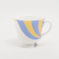 エルメス サーカス カップ&ソーサー 陶器 イエロー×ブルー 底印「ひげ