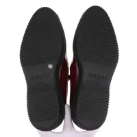 グッチ ホースビット 24AW レザー ローファー 9 メンズ ボルドー