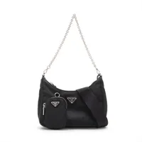 プラダ 1BH204 ナイロン 2way バッグ プラダ Re Nylon ナイロン 2WAYショルダーバッグ ブラック